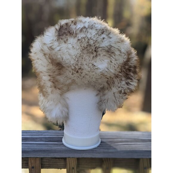 Vintage 60s Sheepskin Shearling Fur Hat With Pom Poms Made in Italy Boho Winter - Picture 11 of 16